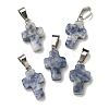 Natural Blue Spot Jasper Pendants G-Z067-04P-08-2