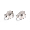 Rhodium Plated 925 Sterling Silver Ear Nuts STER-E041-11B-3