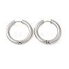 Tarnish Resistant 202 Stainless Steel Huggie Hoop Earrings EJEW-O087-08N-P-1