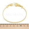 Marine Organism Brass Cuff Bangles for Women BJEW-D368-03G-G-5