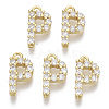 Brass Micro Pave Cubic Zirconia Charms KK-T060-05-P-G-NF-1