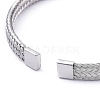 Unisex 304 Stainless Steel Mesh Bangles BJEW-M284-11-4