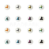 80Pcs 8 Colors Christmas Opaque Glass Beads EGLA-YW0001-06-2