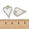 Brass Micro Pave Clear Cubic Zirconia Pendants X-KK-L211-015P-01-3