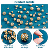   60Pcs 3 Style Brass Hollow Beads KK-PH0009-25-4