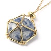 Mixed Natural & Synthetic Gemstone Pendant Necklaces NJEW-JN04546-3