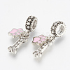 Alloy Rhinestone European Dangle Charms MPDL-Q209-083-1