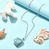 304 Stainless Steel Braided Macrame Pouch Empty Stone Holder for Pendant Necklace Making NJEW-TA00078-2