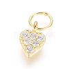 925 Sterling Silver Heart Charms STER-G031-01G-1