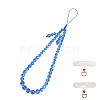 Round Synthetic Moonstone Beaded Mobile Straps HJEW-SW00042-03-1