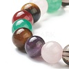 Natural Mixed Wealth Stone Beaded Stretch Bracelets BJEW-D446-C-39-3