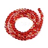 Electroplate Transparent Glass Beads Strands EGLA-Q132-4MM-A02-2