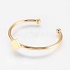 Brass Cuff Bangles BJEW-K153-02F-1