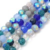 Electroplate Glass Beads Strands EGLA-P048-A02-1