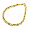 Fashionable 304 Stainless Steel Rope Chain Bracelet Making STAS-A028-B054G-1