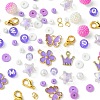 DIY Round Acrylic & Glass Beads Bracelets Jewelry Kits DIY-FS0006-29C-3