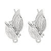 Brass Micro Pave Cubic Zirconia Stud Earring Findings LS-KK-U015-05P-1