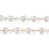 Handmade Glass Faceted Round Beaded Chains CHC-ZX005-05G-5