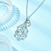 304 Stainless Steel Empty Macrame Pouch Star Moon Pendant Cable Chain Necklace Making NJEW-JN05281-02-1