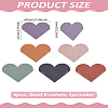 6Pcs 6 Colors PU Imitation Leather Bookmarks AJEW-LP0004-97-2
