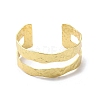 Rack Plating Brass Open Cuff Bangle for Women BJEW-A137-01G-7