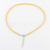 2mm Faux Suede Cord Necklace Making with Iron Chains & Lobster Claw Clasps NCOR-R029-M-4