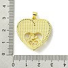 Mother's Day Real 18K Gold Plated Brass Micro Pave Clear Cubic Zirconia Pendants KK-H472-13G-02-3