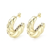 Rack Plating Brass Micro Pave Cubic Zirconia Studs Earrings EJEW-B047-05G-06-1