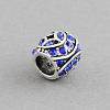 Alloy Rhinestone European Beads X-ALRI-S141-05-NR-2