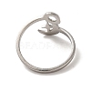 Non-Tarnish 304 Stainless Steel Cuff Ring RJEW-C068-13P-3