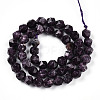 Dyed Natural Sesame Jasper Beads Strands G-T139-8mm-47K-2