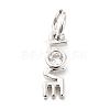 Rack Plating Brass Cubic Zirconia Charms KK-K270-25P-1