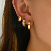 3 Pairs Vintage Smooth Brass Hoop Earring Sets MK3125-2-2