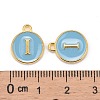 Golden Plated Alloy Enamel Charms ENAM-S118-04I-3