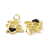 Rack Plating Brass Enamel Charms KK-C008-18G-01-3