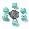 Opaque Striped Acrylic Beads MACR-S373-27B-07-5