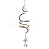 Glass Spiral Pendant Decorations HJEW-TA00269-1