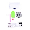 DIY Cat Special Shaped Diamond Painting Mini Makeup Mirror Kits DIY-P048-08-2