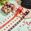 4 Rolls 4 Colors Sport Ball Print Grosgrain Ribbon OCOR-PH0004-07B-5