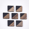 Resin & Walnut Wood Cabochons LS-RESI-S358-A-90D-1