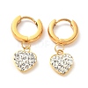 Crystal Rhinestone Heart Dangle Hoop Earrings EJEW-G292-18G-2