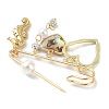 Heart with Sea Horse/Shell/Starfish Pendant Kilt Pins JEWB-BR00121-4