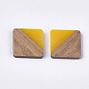 Resin & Walnut Wood Cabochons LS-RESI-S358-A-90A-2