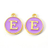 Golden Plated Alloy Enamel Charms LS-ENAM-S118-10E-1