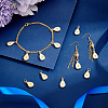 12Pcs Brass Micro Pave Clear Cubic Zirconia Pendants ZIRC-BC0001-33G-4