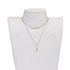 Brass Real Platinum Plated Cable Chains Pendant Necklaces NJEW-JN02259-04-5