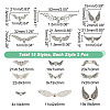 30Pcs 15 Styles Tibetan Style Alloy Beads FIND-NB0005-13-2