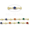 Handmade Brass Star & Flat Round Link Chains CHC-F015-31G-1