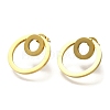 Ion Plating(IP) 304 Stainless Steel Stud Ring Stud Earrings EJEW-C118-02A-2