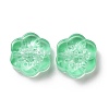 Transparent Spray Painted Glass Beads GLAA-I050-02C-2